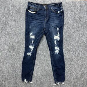 Judy Blue Skinny Fit Jeans women's size 15/32 distressed 32x28